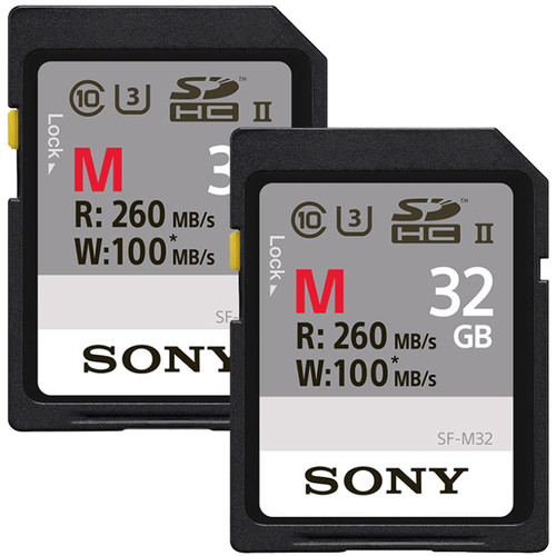 Sony 32GB M Series UHS-II SDHC Memory Card Kit (2-Pack)