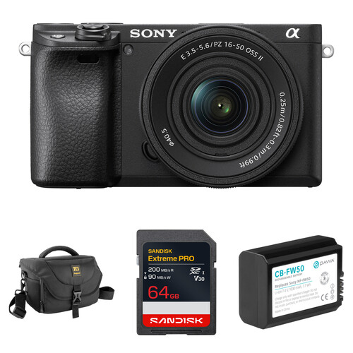 Sony a6400 Mirrorless Camera with 16-50mm f/3.5-5.6 II Lens and