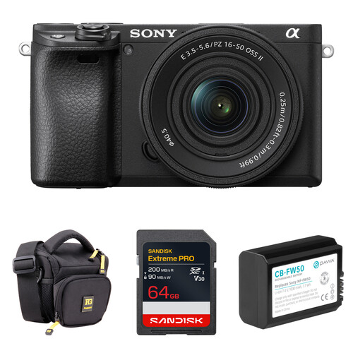 Sony a6400 Mirrorless Camera with 16-50mm f/3.5-5.6 II Lens and