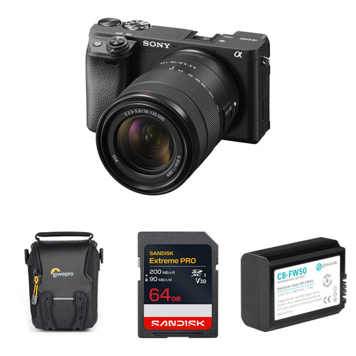 Sony a6400 Mirrorless Camera with 18-135mm f/3.5-5.6 Lens and Basic Bundle