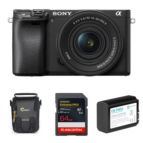 Sony a6400 Mirrorless Camera with 16-50mm f/3.5-5.6 II Lens and Basic Bundle