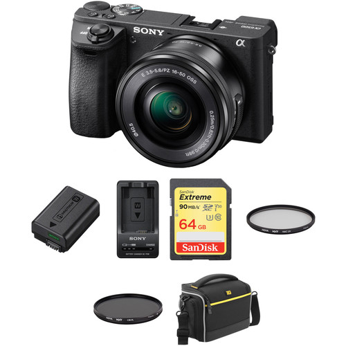 Sony a6500 Mirrorless Digital Camera with 16-50mm Lens Premium Kit