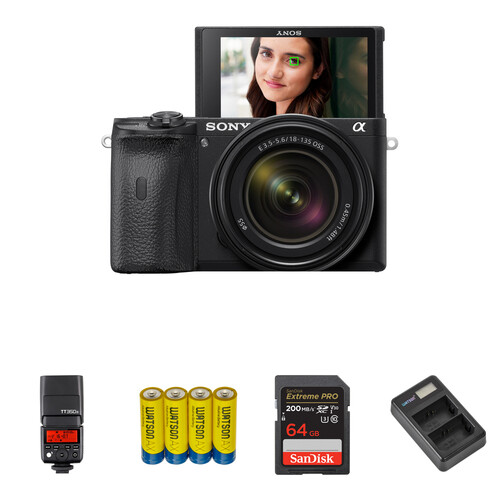 Sony a6600 Mirrorless Camera with 18-135mm f/3.5-5.6 Lens and