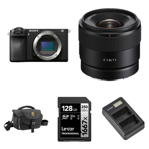 Sony a6700 Mirrorless Camera with 11mm f/1.8 Lens and Basic Bundle