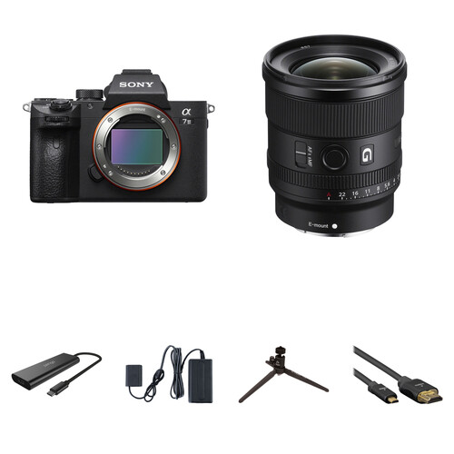Sony a7 III Mirrorless Camera with 20mm f/1.8 Lens and Home Streaming Kit