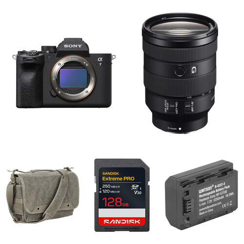 Sony a7 IV Mirrorless Camera with 24-105mm f/4 Lens and Basic Bundle