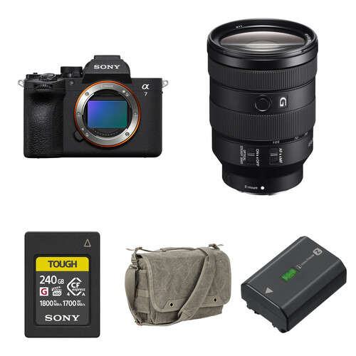 Sony a7 V Mirrorless Camera with 24-105mm f/4 Lens and Essentials+ Kit