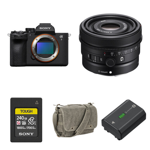 Sony a7 V Mirrorless Camera with 50mm f/2.5 Lens and Essentials+ Kit