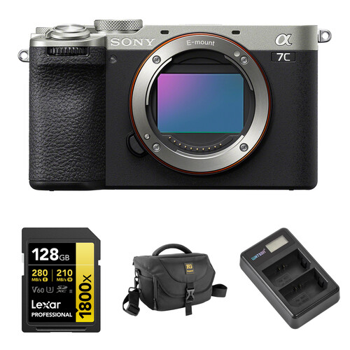 Sony a7C II Mirrorless Camera with Basic Bundle (Silver)