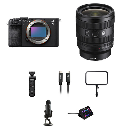 Sony a7C II Mirrorless Camera with 24-50mm f/2.8 Lens and Live Streaming Kit (Black)