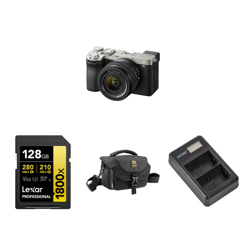 Sony a7C II Mirrorless Camera with 28-60mm f/4-5.6 Lens and Basic Bundle (Silver)