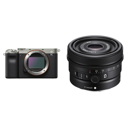 Sony a7C Mirrorless Camera with 40mm f/2.5 Lens Kit (Silver)