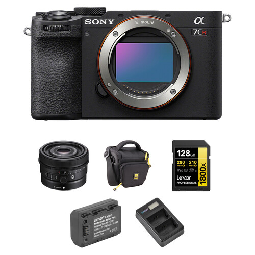 Sony a7CR Mirrorless Camera with 40mm f/2.5 Lens and Basic Bundle (Black)