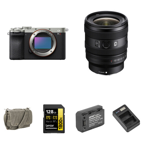 Sony a7CR Mirrorless Camera with 16-25mm f/2.8 Lens and Basic Bundle (Silver)