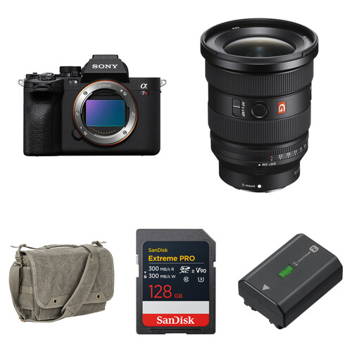 Sony a7R V Mirrorless Camera with 16-35mm f/2.8 II Lens and Essentials+ Kit