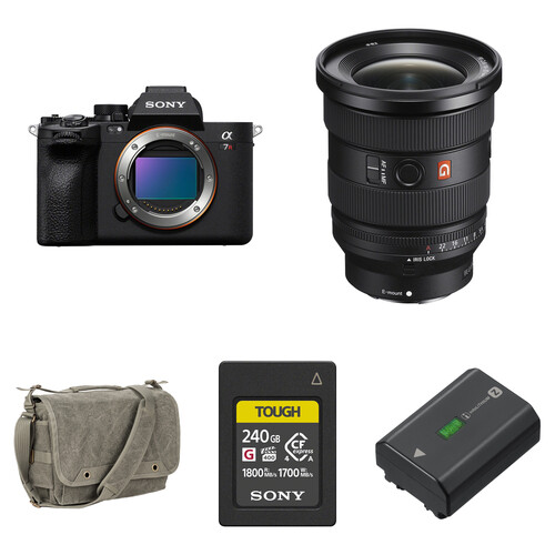 Sony a7R V Mirrorless Camera with 16-35mm f/2.8 II Lens and Essentials+ Kit