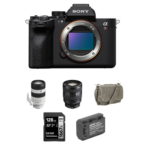 Sony a7R V Mirrorless Camera with 20-70mm f/4 and 70-200mm f/4 II Lenses and Basic Bundle