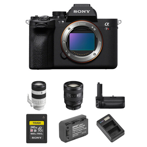 Sony a7R V Mirrorless Camera with 20-70mm f/4 and 70-200mm f/4 II Lenses and Performance Kit