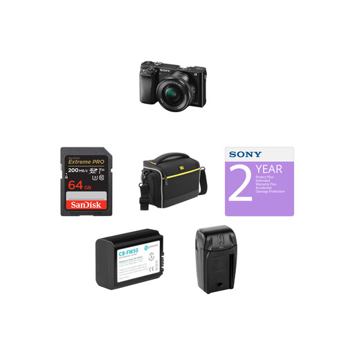 Sony a6000 Mirrorless Camera with 16-50mm Lens Deluxe Kit