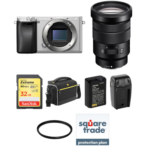 Sony Alpha a6300 Mirrorless Digital Camera with 18-105mm Deluxe Kit (Silver)
