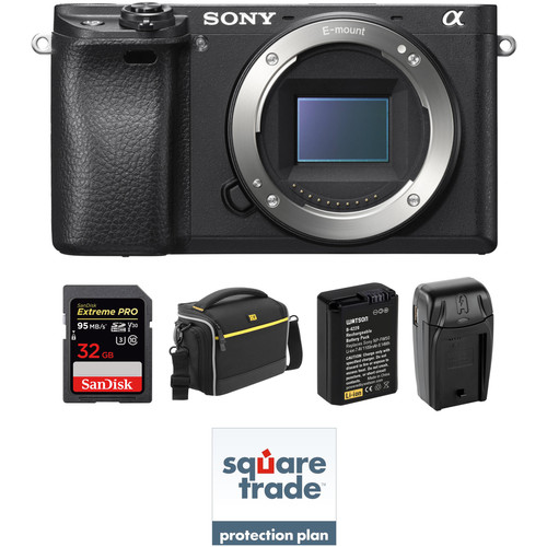 Sony Alpha a6300 Mirrorless Digital Camera Body Deluxe Kit (Black)