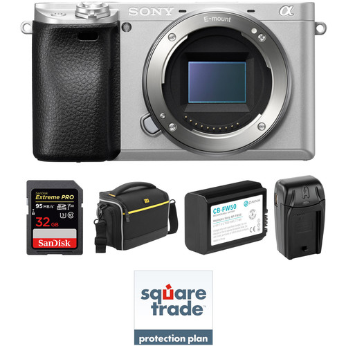 Sony Alpha a6300 Mirrorless Digital Camera Body Deluxe Kit (Silver)