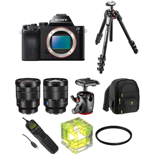 Sony Alpha a7 Mirrorless Digital Camera with 16-35mm f/4 and 24-70mm f/4 Lenses Landscape Kit