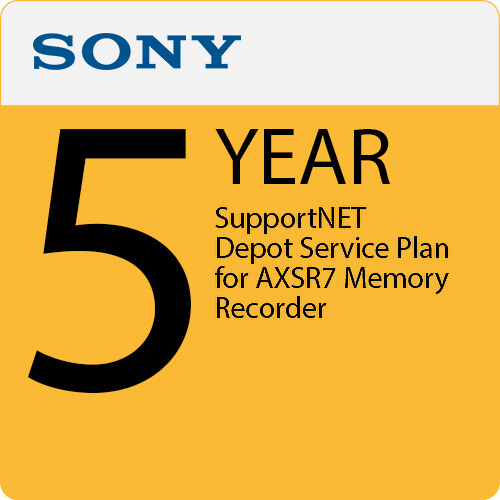 Sony 5-Year SupportNET Depot Service Plan for AXSR7 Memory Recorder