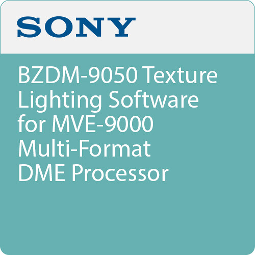 Sony BZDM-9050 Texture Lighting Software for MVE-9000 Multi-Format DME Processor