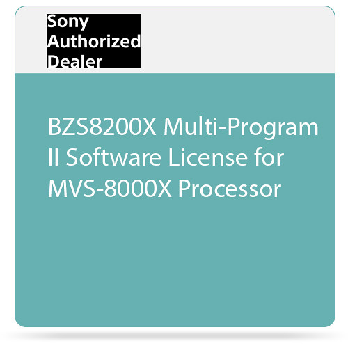 Sony BZS8200X Multi-Program II Software License for MVS-8000X Processor