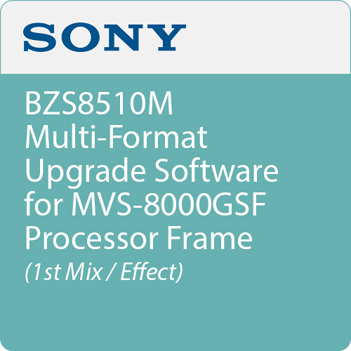 Sony BZS8510M Multi-Format Upgrade Software for MVS-8000GSF Processor Frame (1st M/E)