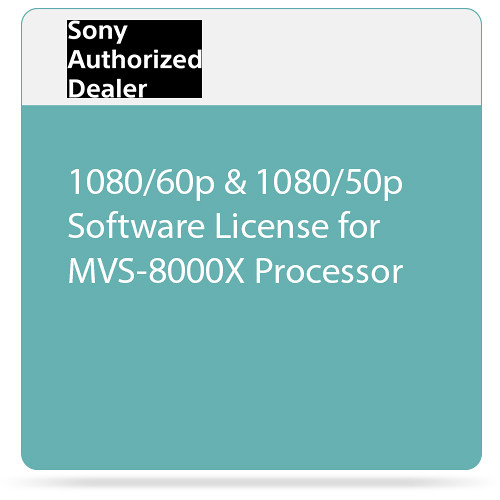 Sony 1080/60p & 1080/50p Software License for MVS-8000X Processor