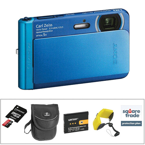 Sony Cyber-shot DSC-TX30 Digital Camera Deluxe Kit (Blue) B&H