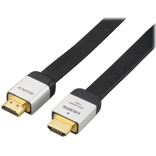 Sony DLC-HJ18HF Flat High Speed 4K/3D/Ethernet HDMI Cable - 6' (1.8 m)
