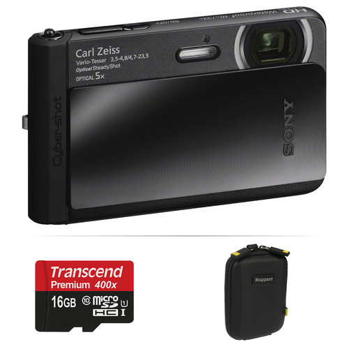 Sony Cyber-shot DSC-TX30 Digital Camera Basic Kit (Black)