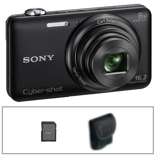 Sony Cyber-shot DSC-WX80 Digital Camera Basic Kit (Black)