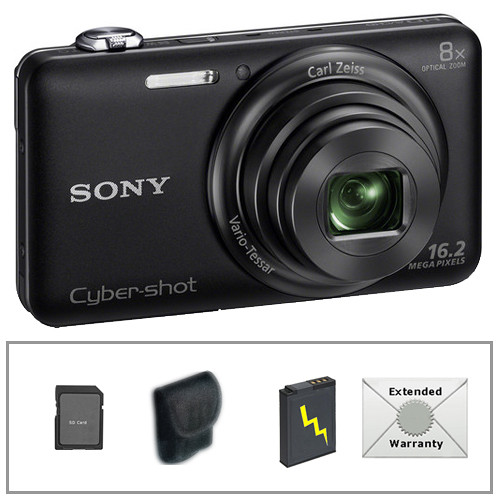 Sony Cyber-shot DSC-WX80 Digital Camera Advanced Kit (Black)