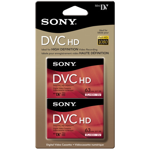 Sony DVM-63HD 63-Minute Mini DV HD Videocassette (Pack of 2)