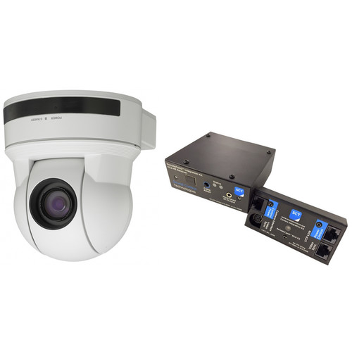 Sony White EVI-D80 PTZ Camera with RC2-SDX Camera Extension Kit
