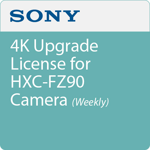 Sony 4K Upgrade License for HXC-FZ90 Camera (Weekly)