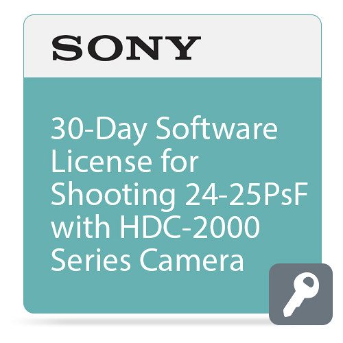 Sony 30-Day Software License for Shooting 24-25PsF with HDC-2000 Series Camera