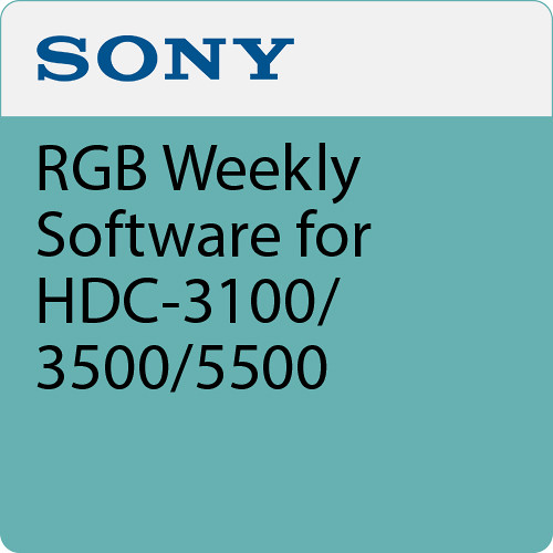 Sony RGB Weekly Software for HDC-3100/3500/5500