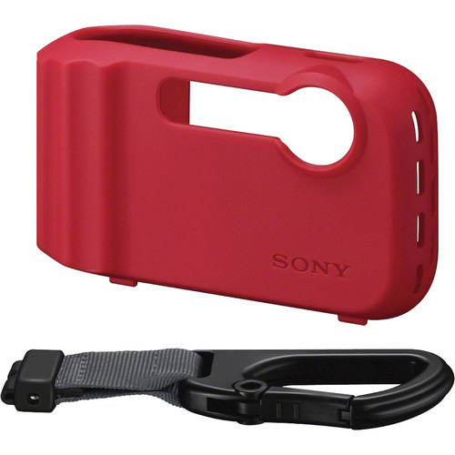 Sony LCJ-THG/R Silicone Jacket Case and Strap for the DSC-TF1 Digital Camera (Red)