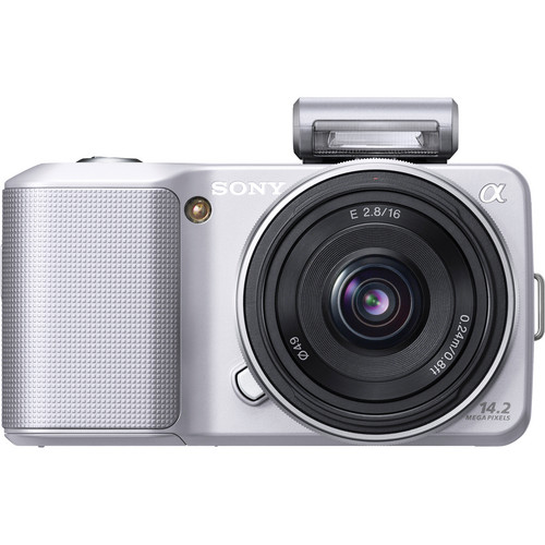 Sony Alpha NEX-3 Interchangeable Lens Digital Camera w/16mm Lens (Silver)