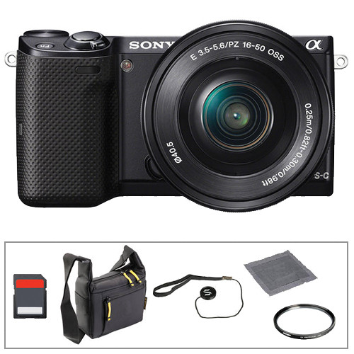Sony Alpha NEX-5T Mirrorless Digital Camera with 16-50mm Lens Basic Accessory Kit