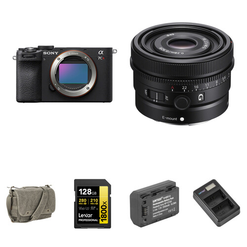 Sony a7CR Mirrorless Camera with 40mm f/2.5 Lens and Basic Bundle (Black)