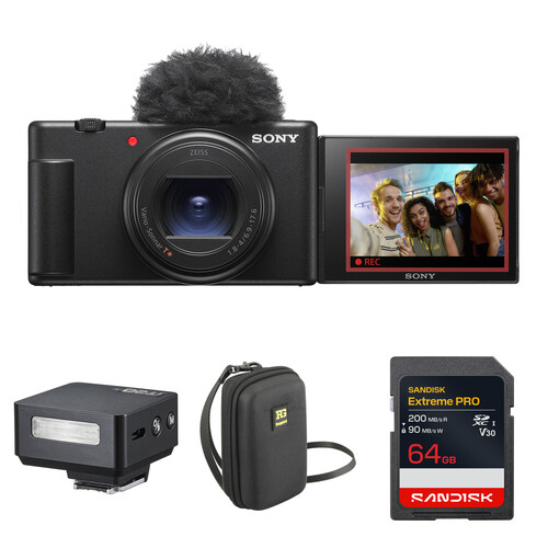 Sony ZV-1 II Digital Camera with Mini Flash Kit (Black)