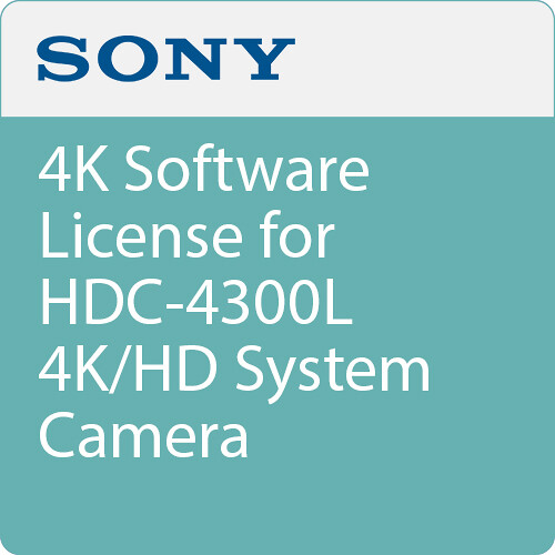 Sony 4K Software License for HDC-4300L 4K/HD System Camera