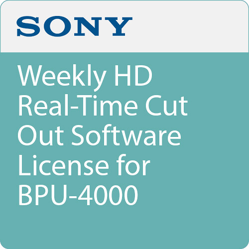 Sony Weekly HD Real-Time Cut Out Software License for BPU-4000