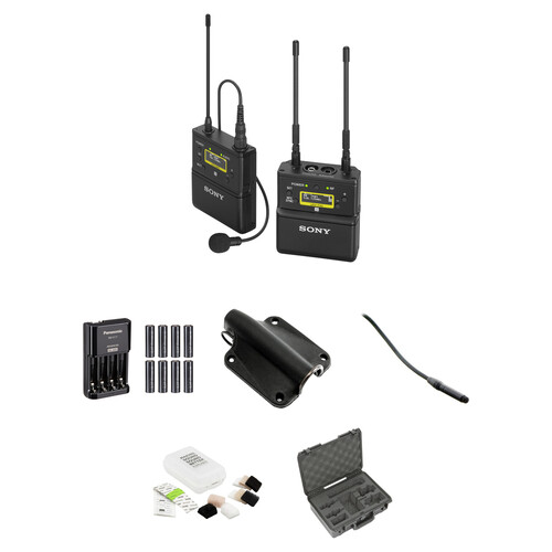 Sony UWP-D21 Camera-Mount Wireless Omni Lavalier Microphone System with Performance Kit (UC25: 536 to 608 MHz)